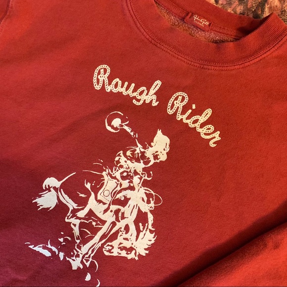 RARE Brandy Melville Rough Rider Sweatshirt - Picture 2 of 4
